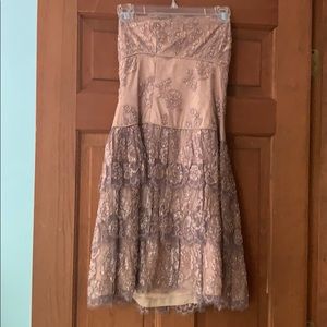 Strapless sequin dress